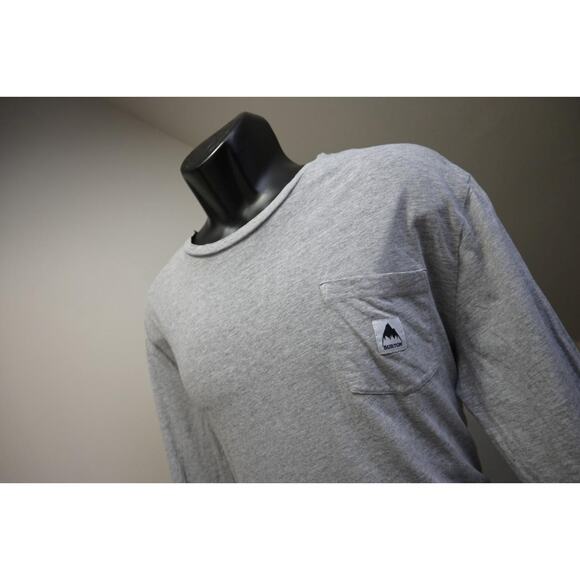Burton Long Sleeve Tee Shirt Performance Gray Graphic Mens Size Medium - Picture 1 of 8